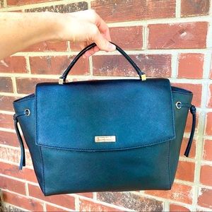 Kate Spade Handbag Top Handle Black Genuine Real Leather
